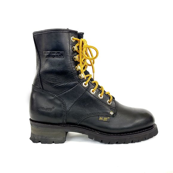 AdTec Mens 9” Logger Boot - Black Leather NWOT - Picture 6 of 15